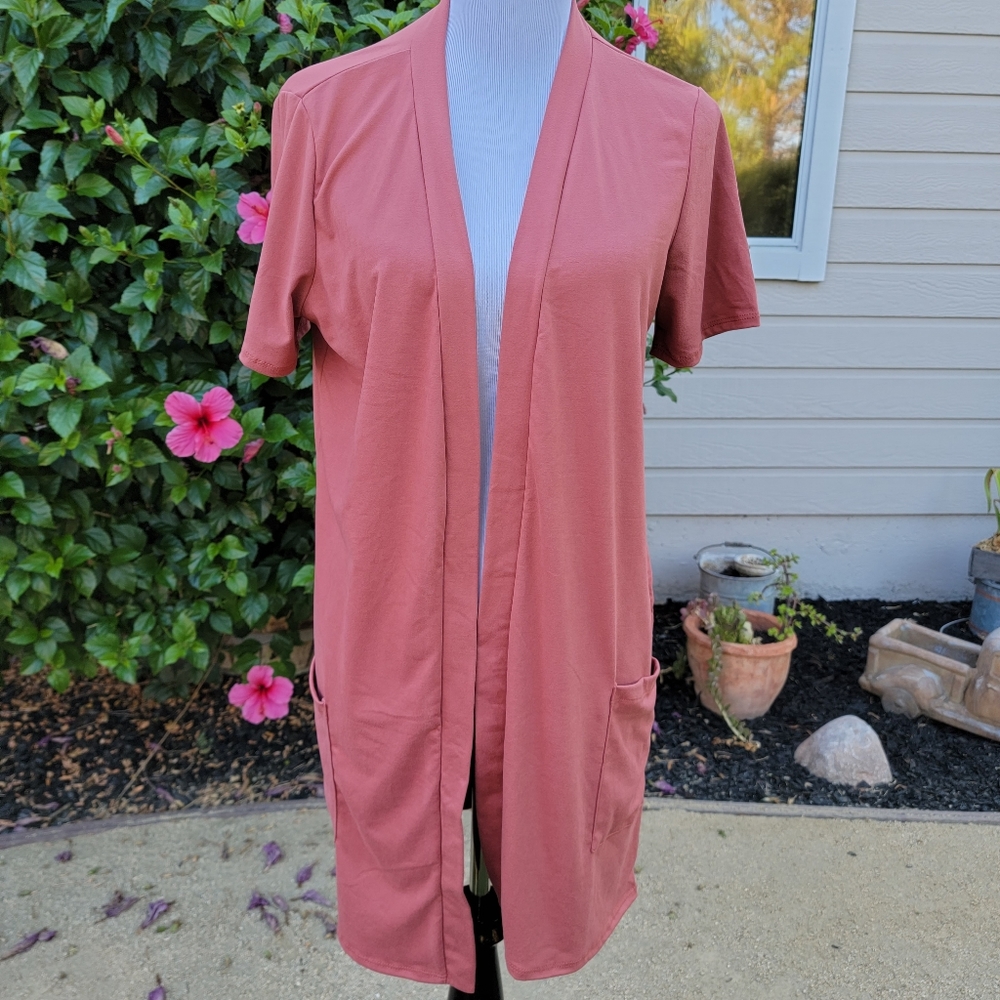 New LG Perfect Peach Short Sleeved Cardigan 🇺🇸